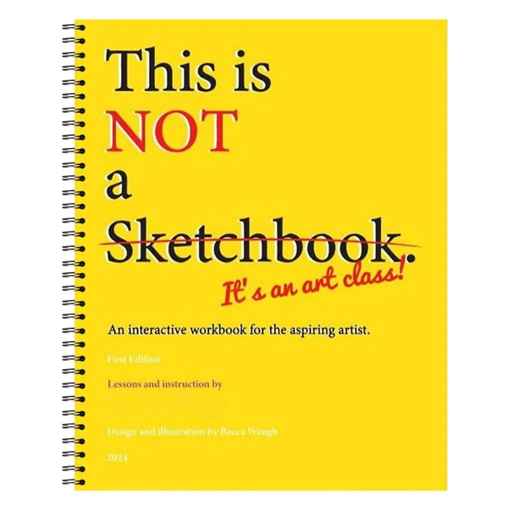 Professional This Is Not a Sketchbook Interactive Workbook Hardcover Art Class Drawing Book Thick Paper Stationery Peaceful Pleasures Health and Wellness Yellow