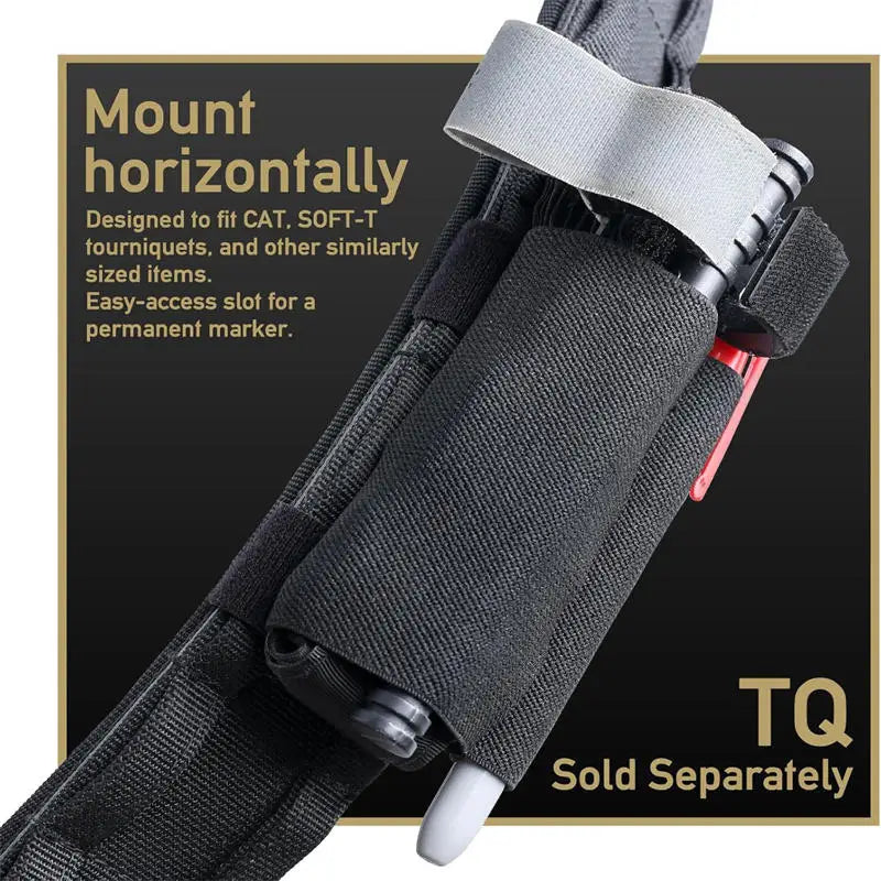 TQ Tourniquet Holder Strap Tactical Belt Attachment Portable Elastic Fastening Loop for Outdoor Emergency First Aid Kit Peaceful Pleasures Health and Wellness