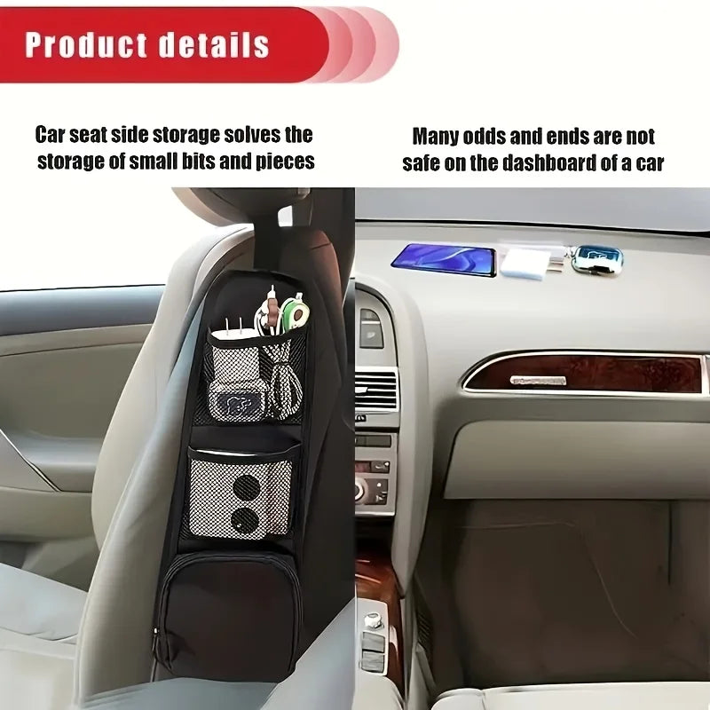 Car Seat Back Organizer Bags (2pcs) – Waterproof Oxford