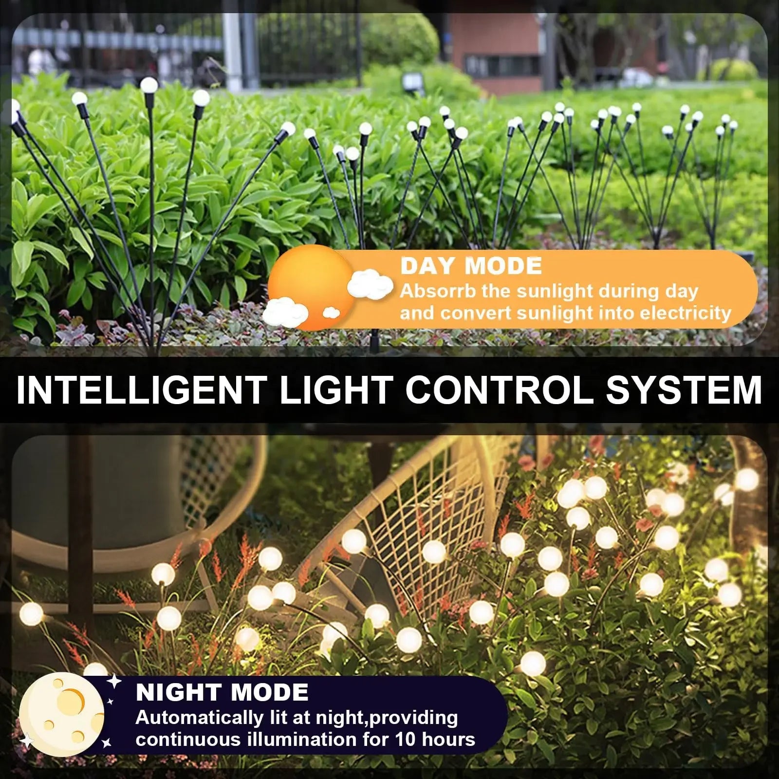 10 Garden Ramadan Decoration Festival Lamp, Lights Solar Lawn Lamp Garden Lamp, LED Wind-driven FireflyGround Plug Lamp, Peaceful Pleasures Health and Wellness