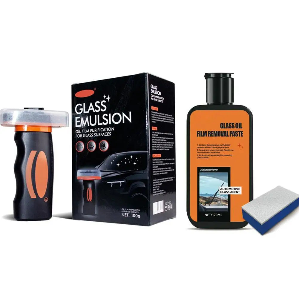 1 Set Heavy Duty Car Glass Oil Film Cleaner Paste Powerful Windshield Rearview Mirror Stain Remover Peaceful Pleasures Health and Wellness 1set