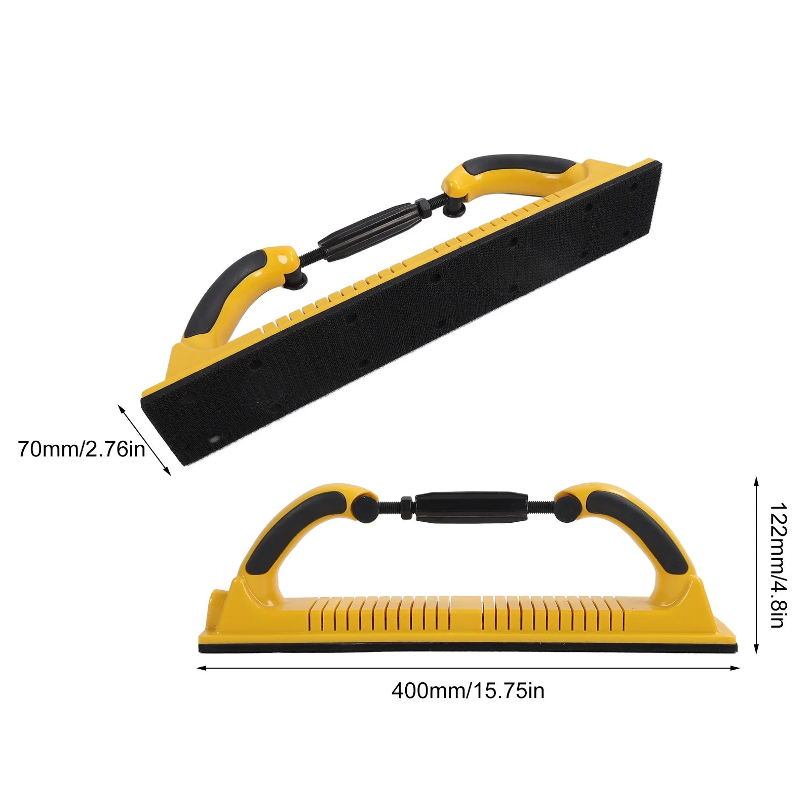 Hand Sanding Block ABS Block Base Wide Application Longboard Hand Sanding File Block 70x400mm for Automotive Repair Peaceful Pleasures Health and Wellness