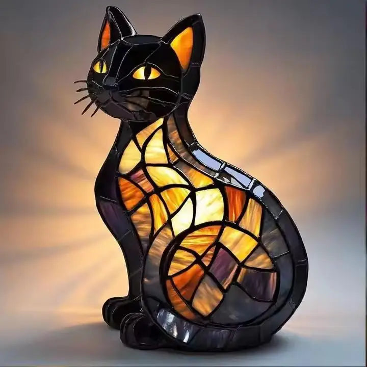 Fantasy Exotic Cat-Shaped LED Light - Colorful Home Decorative Lights Creative Animal Night Light Living Room Bedroom Ambience Peaceful Pleasures Health and Wellness