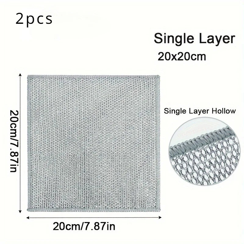 Magic Wire Cleaning Cloth | Metal Mesh Dish Scrubber 1-12pk