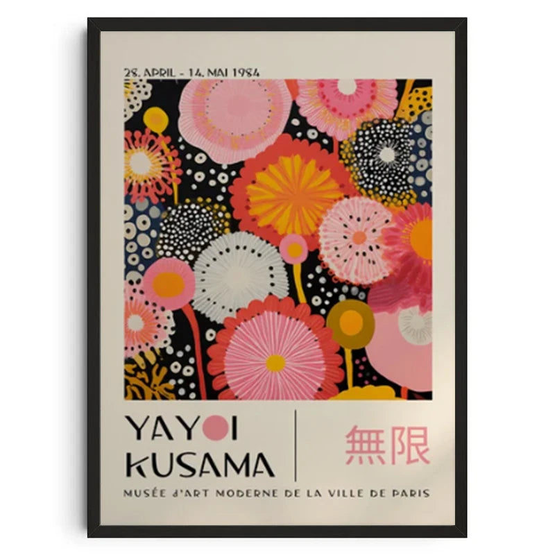 Yayoi Kusama Style Abstract Canvas Poster | Frameless Wall Art