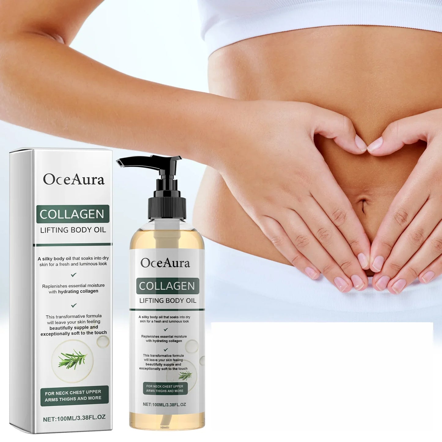 OceAura Collagen Firming Body Oil – Deep Moisturizing 100ml