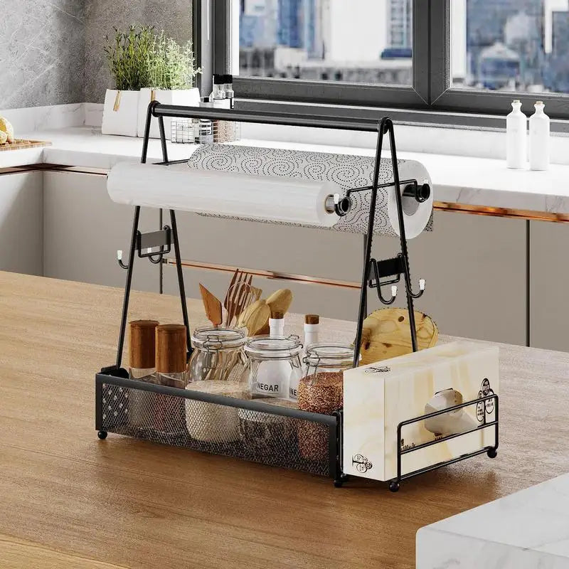 BBQ Caddy For Outdoor Picnic Condiment Organizer Basket Barbecue Tool Caddy Camping Must-Haves Storage Caddy For Camping Park Peaceful Pleasures Health and Wellness