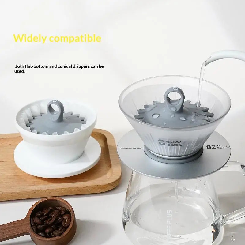 Clear Pour Over Coffee Dripper | Shatterproof BPA-Free PC Pour Over Coffee Dripper Peaceful Pleasures Health and Wellness