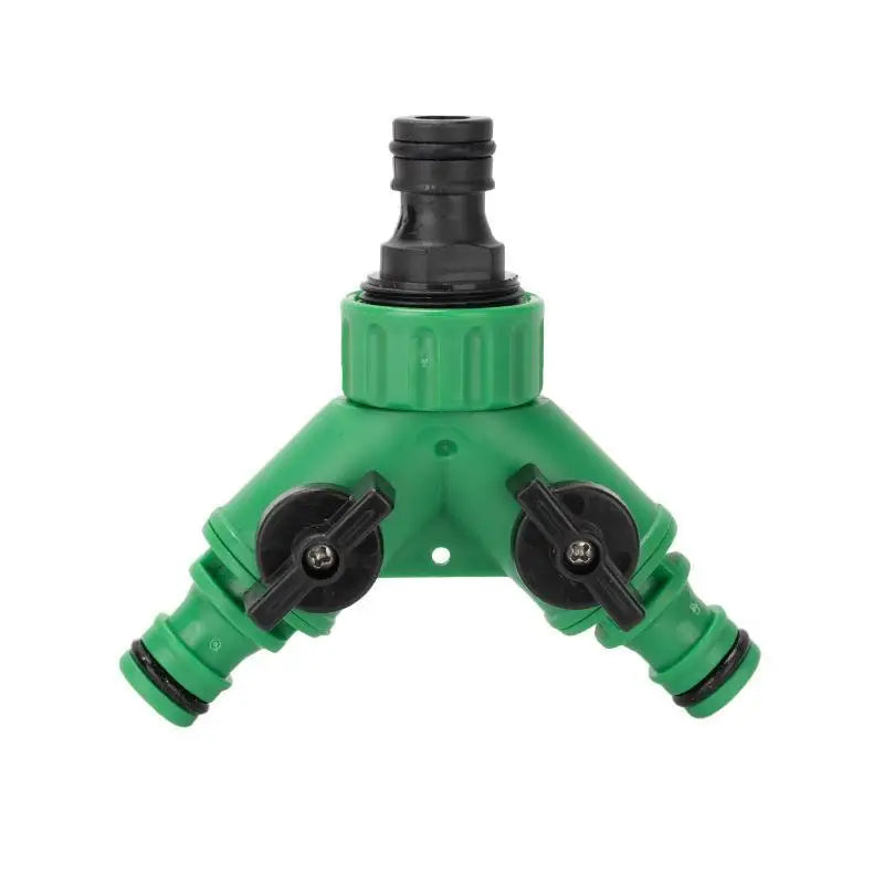 2-Way Garden Hose Splitter Y Connector with Switch Valve