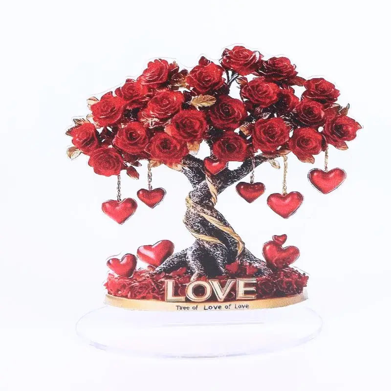 Acrylic Heart Shaped Sculpture Ornament | Desktop Decor