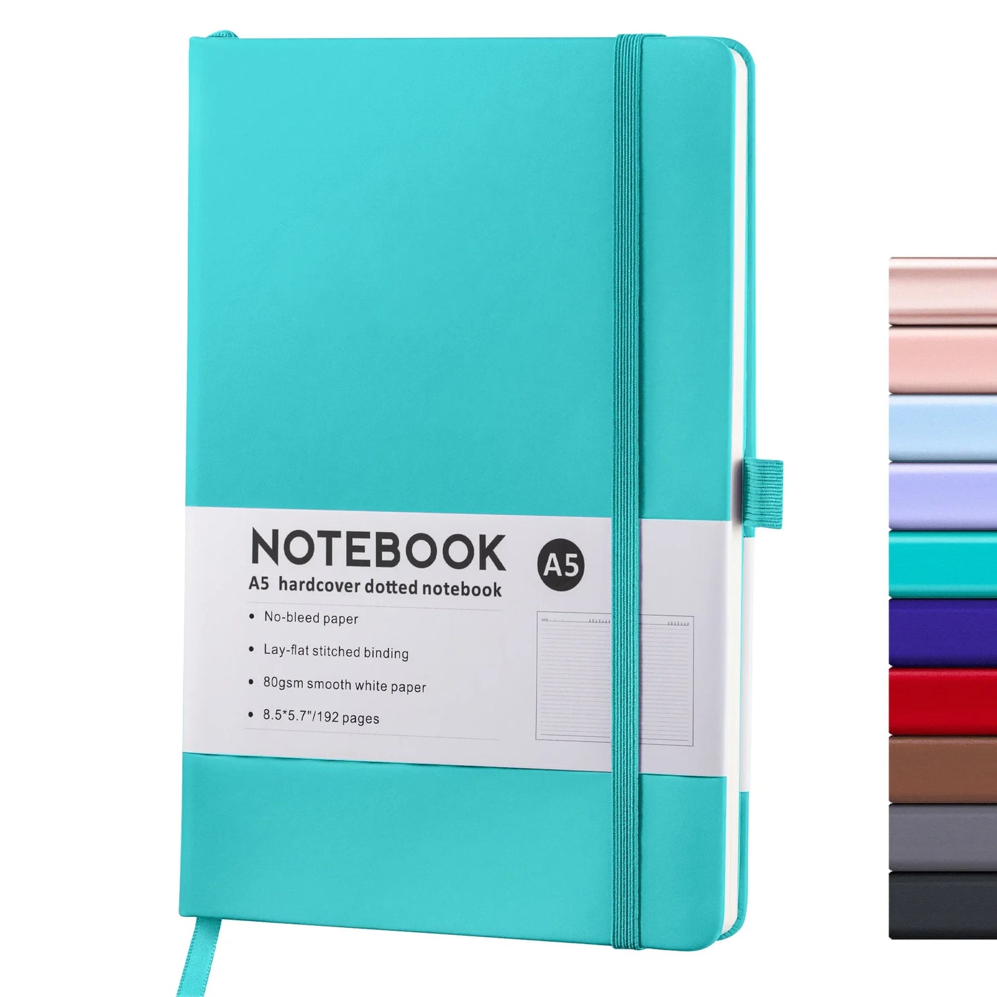 Hardcover A5 A6 Notebook Elastic Band PU Leather Journal Office