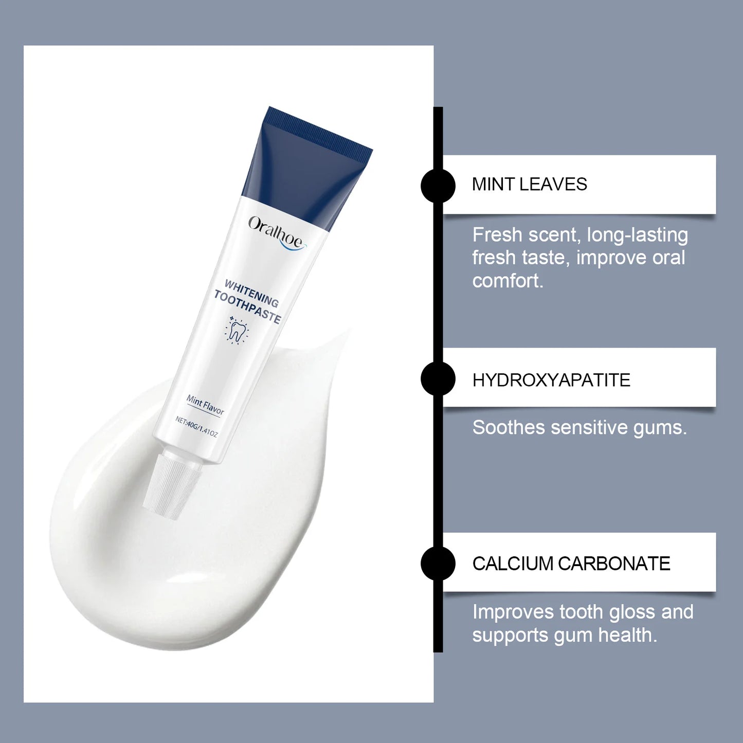 Oralhoe Whitening Toothpaste – Stain Removal & Fresh Breath