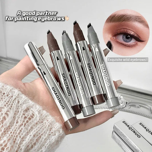 Waterproof Eyebrow Pen | Multi-Tip Hair-Like Strokes | 2 Colors Eyebrow Pen Peaceful Pleasures Health and Wellness