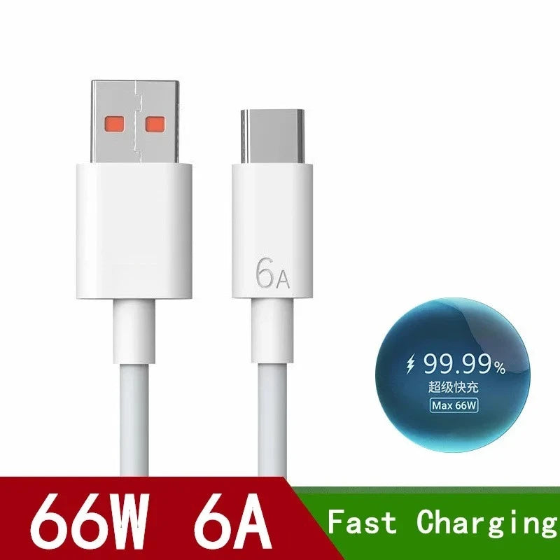66W 6A USB-C Fast Charging Cable | Xiaomi Samsung Huawei Peaceful Pleasures Health and Wellness