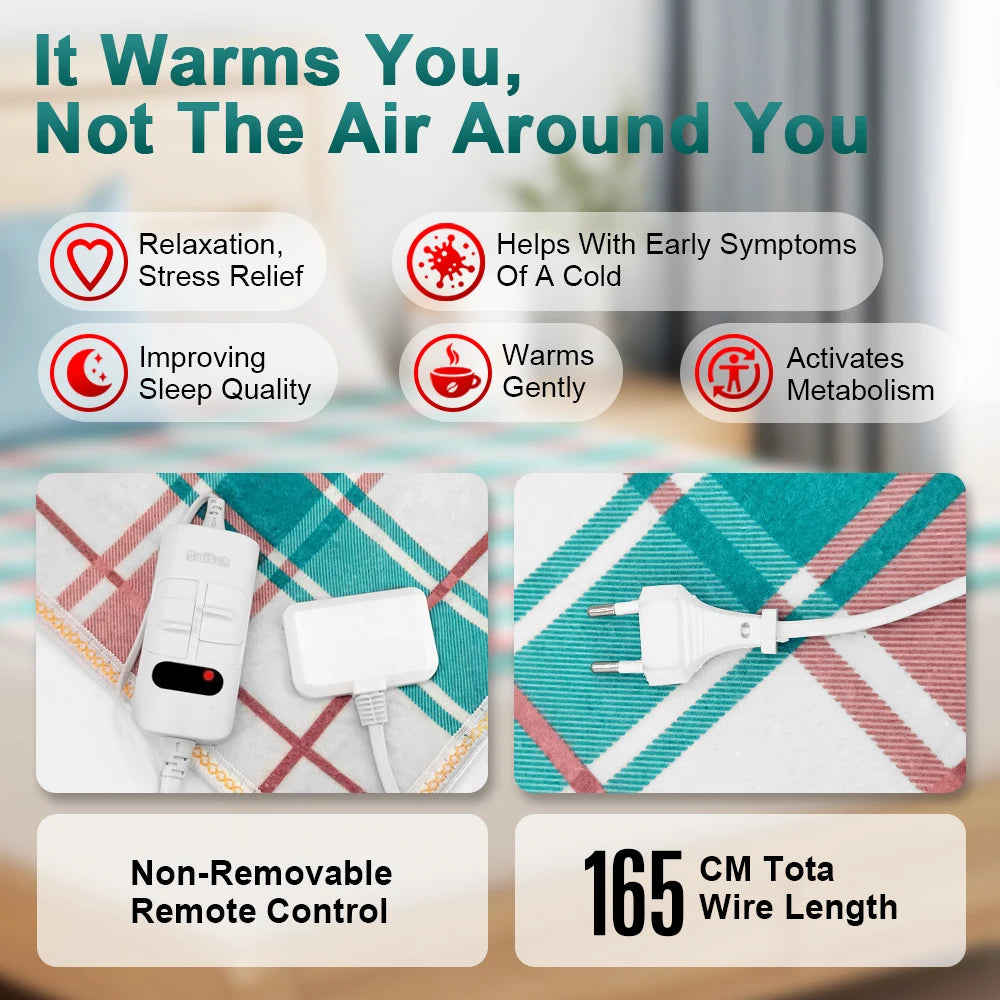 110/220V Electric Blanket Thicker Heaters Home Bed Sheet Thermal Mat 3 Size Winter Home Thermostat Double Body Warmer Pads Peaceful Pleasures Health and Wellness