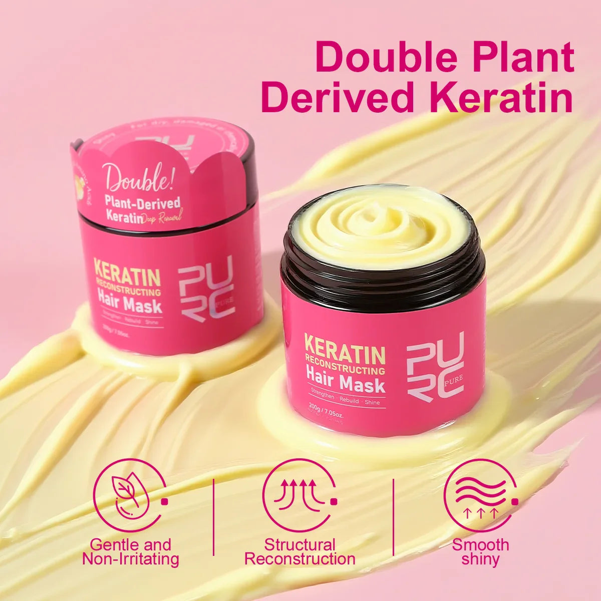 PURC Keratin Hair Mask – Smoothing & Softening Treatment 200g