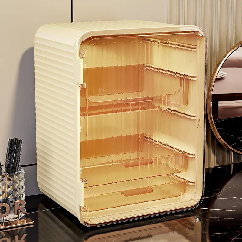 Luxury Cosmetic Organizer Box - Clear Dustproof Makeup Storage with Large Capacity for Dorm Desktop & Vanity Table Organization Peaceful Pleasures Health and Wellness