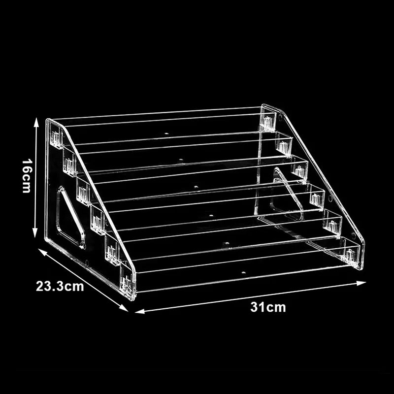 Multi-layered 3/4/5/6/7 Acrylic Cosmetics Display Rack for Nail Polish and Lipstick Peaceful Pleasures Health and Wellness 004
