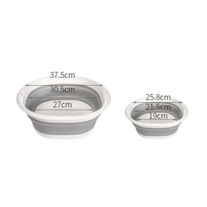 Plastic Folding Wash Basin, Portable Laundry Tub for Home, Bathroom, Kitchen, Adult & Baby Bath Basin, Travel Wash Basket Peaceful Pleasures Health and Wellness