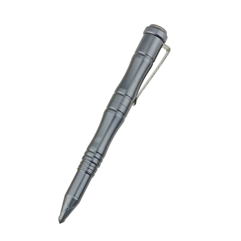 Outdoor Writing Multi-functional Tactical Pen Tip Anti-wolf Defense Pen Broken Window Survival Aluminum Alloy Tactical Pen Peaceful Pleasures Health and Wellness Gray