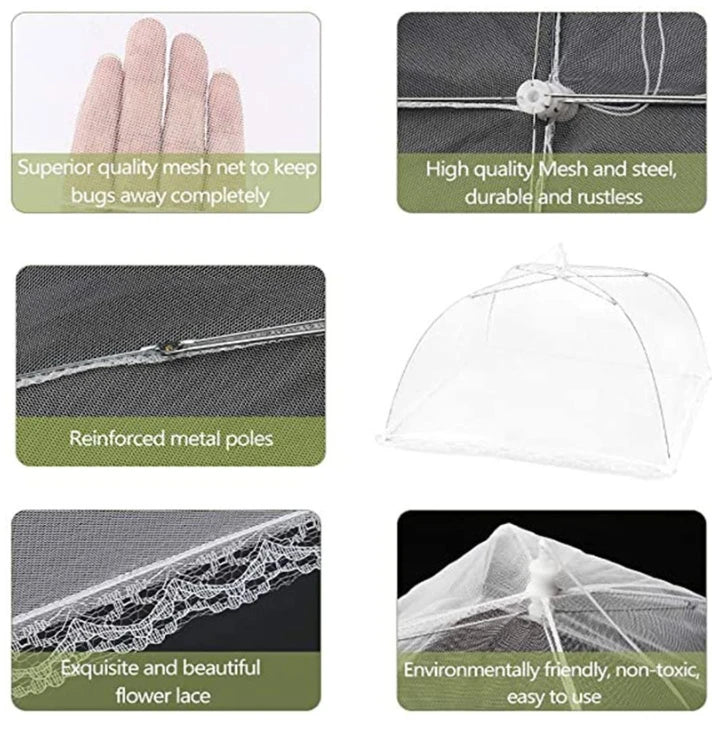 Collapsible Mesh Food Cover – Pop-Up Fly Screen Tent for Outdoors & BBQ Peaceful Pleasures Health and Wellness