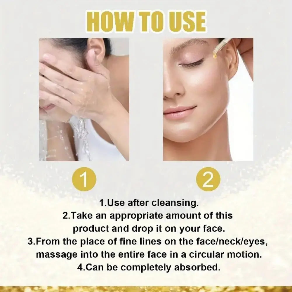 24K Gold Anti-Aging Collagen Face Serum – Lift & Nourish Gold Face Serum Peaceful Pleasures Health and Wellness