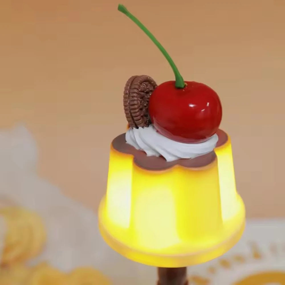 Pudding Nightlight Atmosphere Bedroom Decoration Desktop Sleep Decoration High Beauty Cute Gadgets Girl Gift LED Desk Lamp New Peaceful Pleasures Health and Wellness