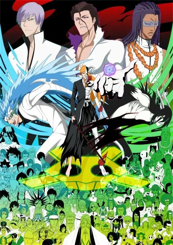 Japan Cartoon Anime Figure Bleach Comic Canvas Painting Posters and Prints Wall Art Pictures for Living Room Decoration Peaceful Pleasures Health and Wellness