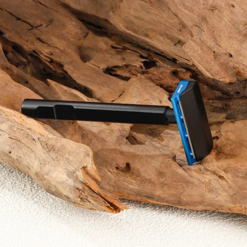 YAQI Tachi Aluminum Single Edge Safety Razor – Black & Blue