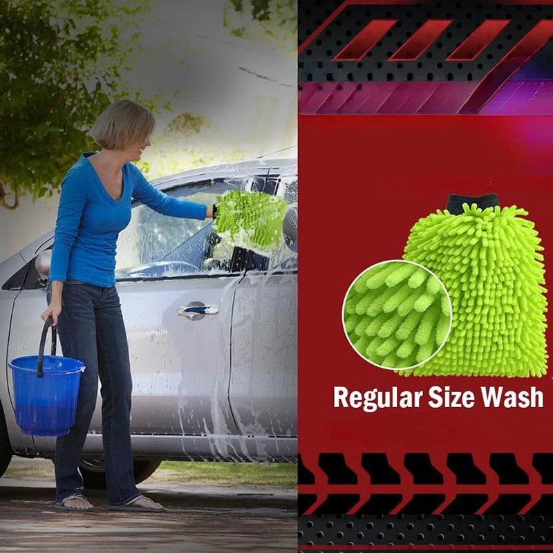 Car Washing Double-sided Gloves Car Cleaning Gloves Stair Railings Car Washing Cleaning and Maintenance Cloths Peaceful Pleasures Health and Wellness