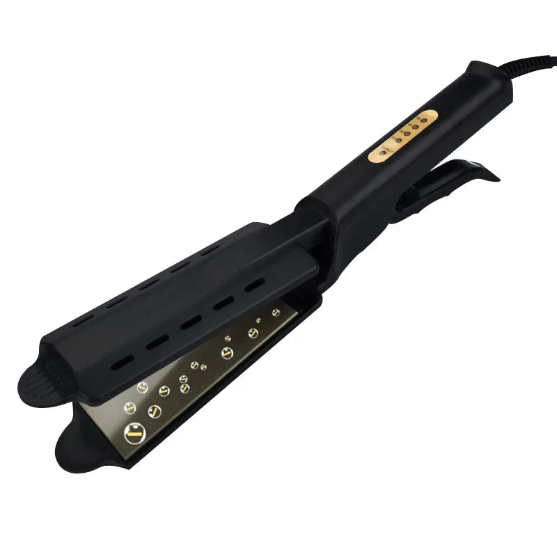 Hair Straightener Four-gear Temperature Adjustment Ceramic Tourmaline Ionic Flat Iron Hair Straightener For Women Widen Panel Peaceful Pleasures Health and Wellness NO BOX AU United States