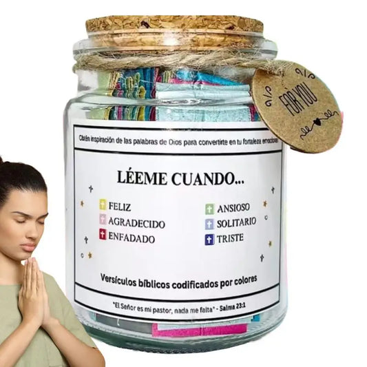 Bible Verse Jar Spanish Scripture Prayer Christian Scripture Prayer Positive Thinking Emotional Support Scripture Prayer Peaceful Pleasures Health and Wellness