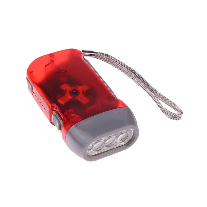 Hand Crank Dynamo LED Flashlight – Battery-Free Mini Torch