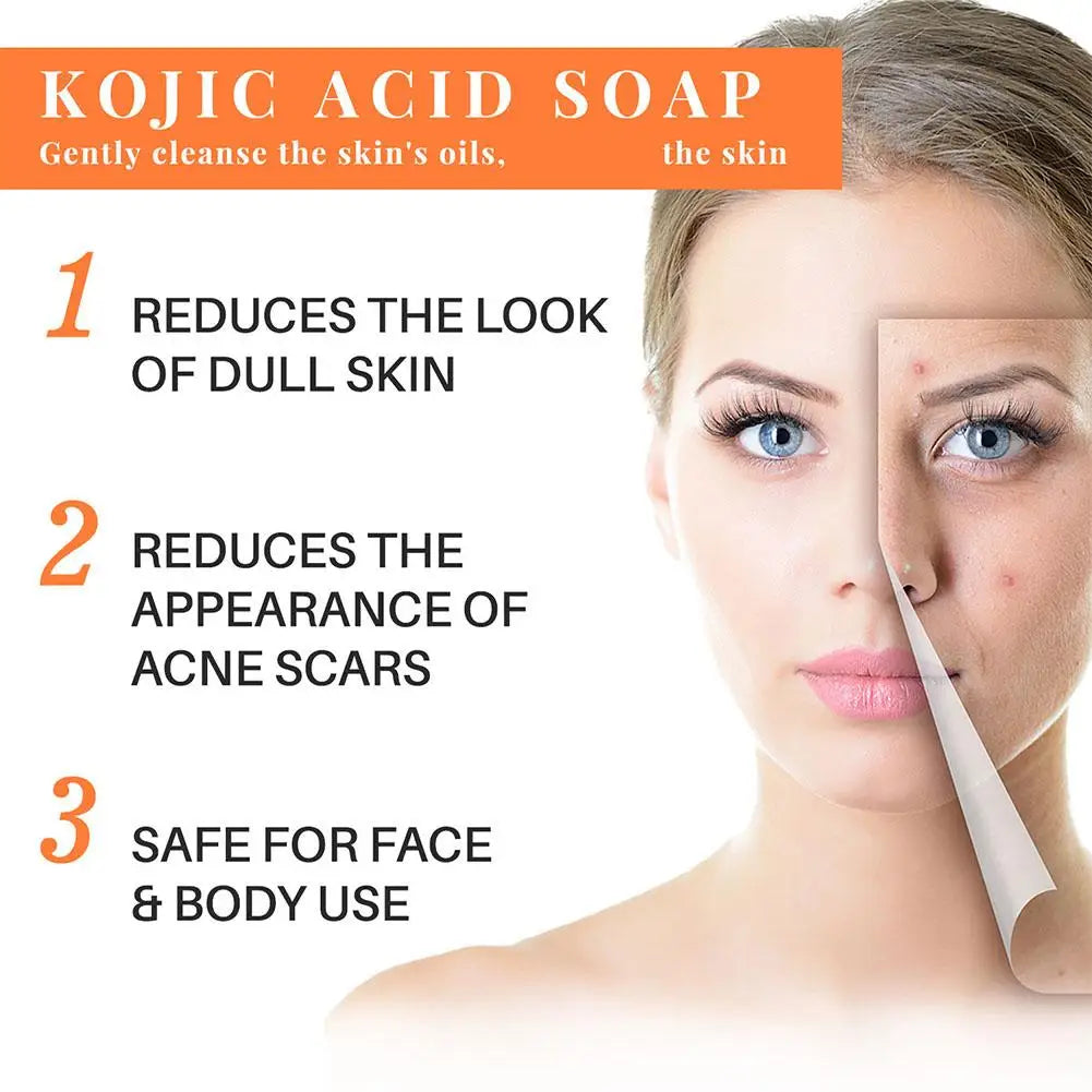Kojic Acid Soap Bar – Skin Brightening, Dark Spot Remover, Oil Control & Acne Cleansing Soap | 1 or 2 Pack Peaceful Pleasures Health and Wellness