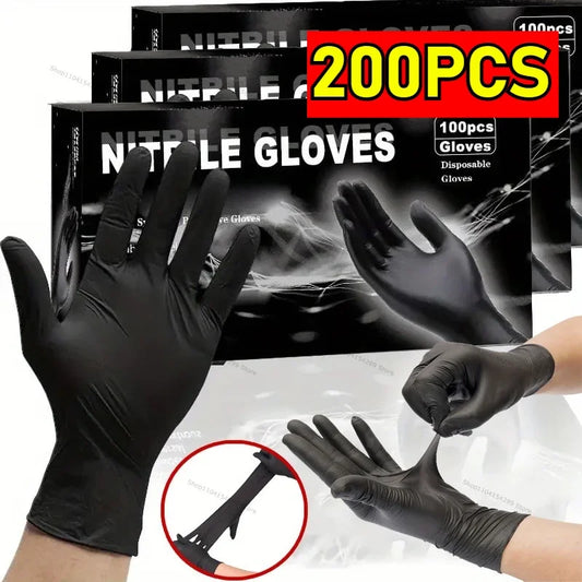 Black Nitrile Dishwashing Gloves 100 Pack – Powder-Free S–XL Disposable Nitrile Gloves Oasis Select