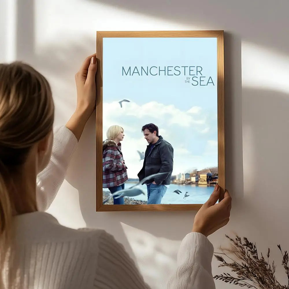 Movie M-Manchester by the Sea Poster HD Self Adhesive Waterproof Wall Art Ideal for Home Office Dorm Bedroom Great Gift Peaceful Pleasures Health and Wellness White3 15X20cmNoframe