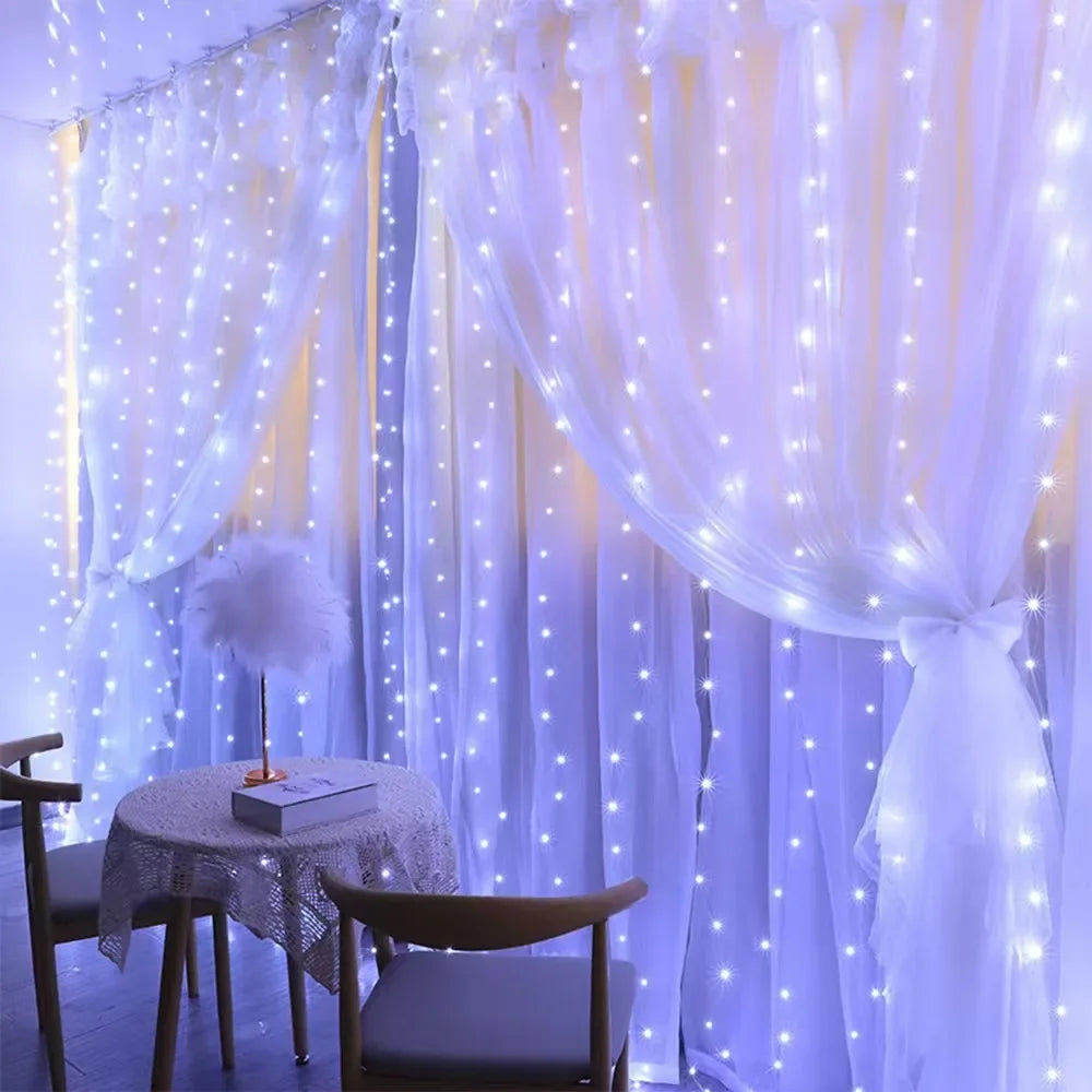 USB LED Curtain Fairy Lights with Remote – Window Garland