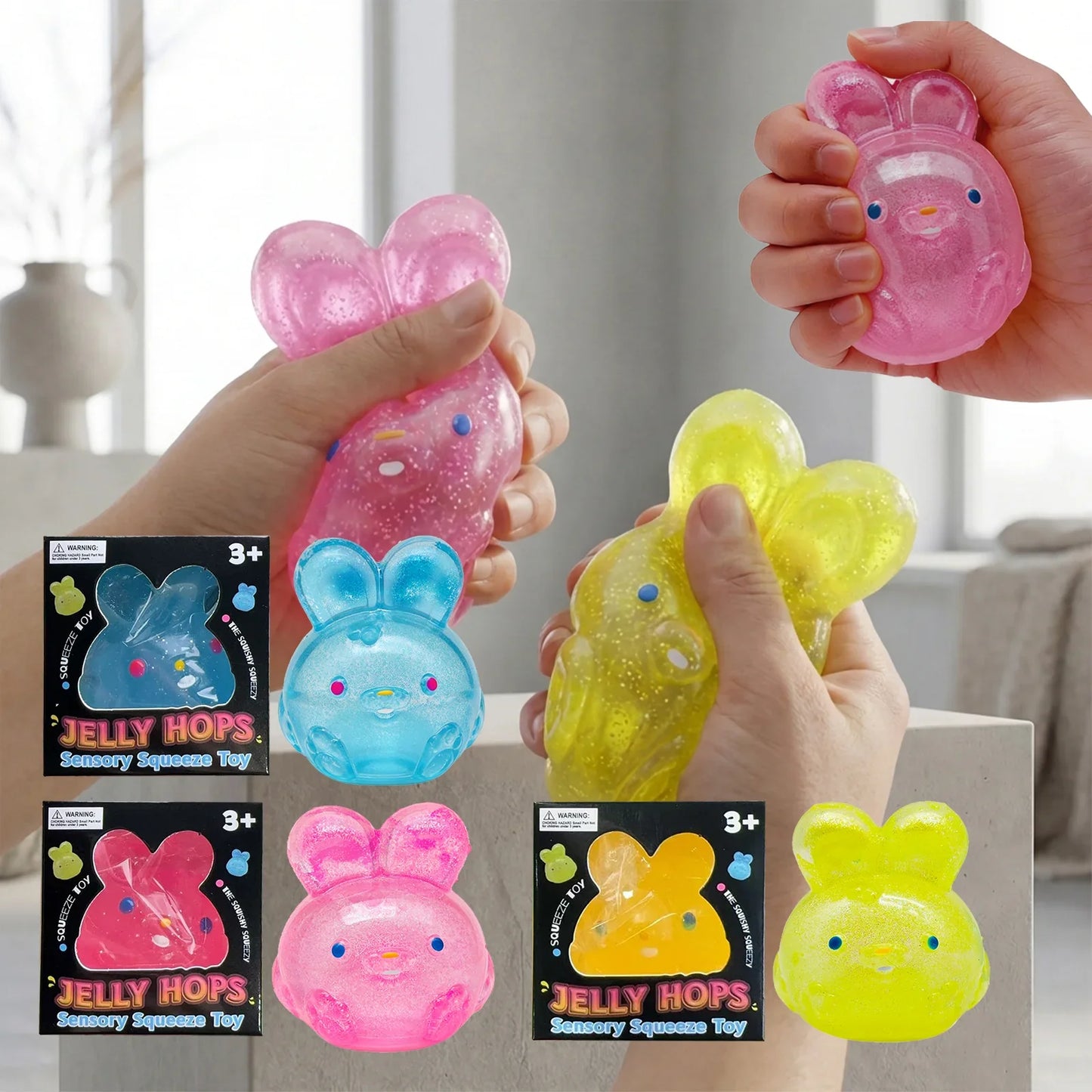 Jelly Rabbit Squishy Sensory Squeeze Toy | Slow Rebound Fun