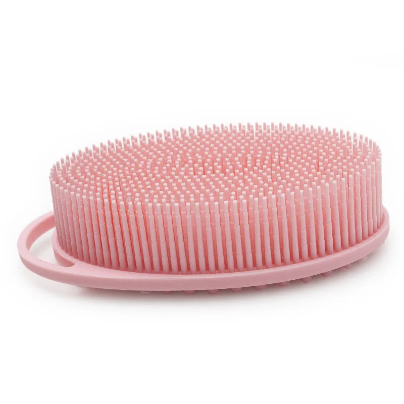 Silicone body scrubber adopts advanced sanitary technology, which is mild and clean, with good foam, durable, and silicone doubl Peaceful Pleasures Health and Wellness pinkA