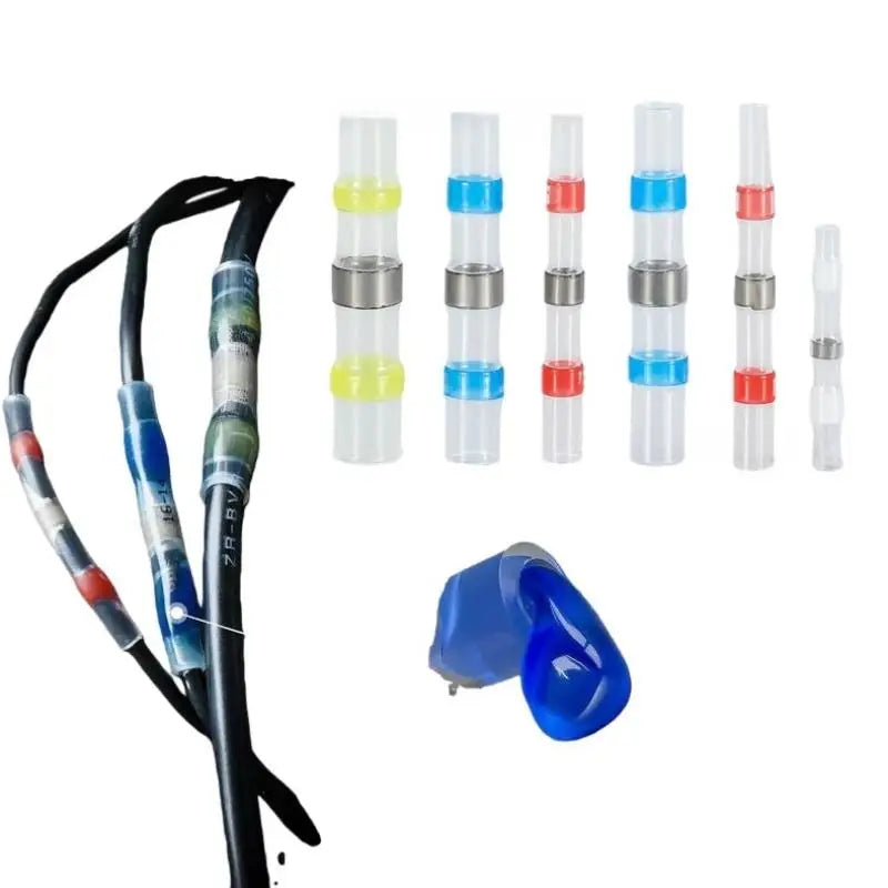 New 100Pcs Waterproof Heat Shrink Tube With Solder Insulation Wire Terminal Connector Heat Shrink Welding Ring Terminal Peaceful Pleasures Health and Wellness