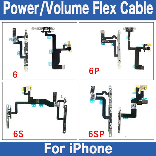 iPhone 6 6 Plus 6s Power & Volume Flex Cable with Bracket Phone Flex Cable Oasis Select