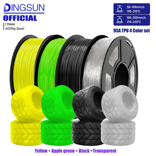 95A Flexible TPU Filament 1.75mm – FDM 3D Printer | DINGSUN 3D 3D Printer Filament Peaceful Pleasures Health and Wellness