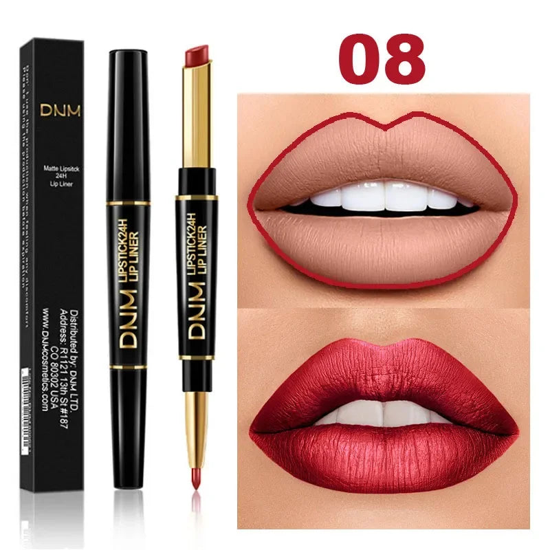 IFANYUO 2-in-1 Lip Liner & Matte Lipstick – 12 Colors