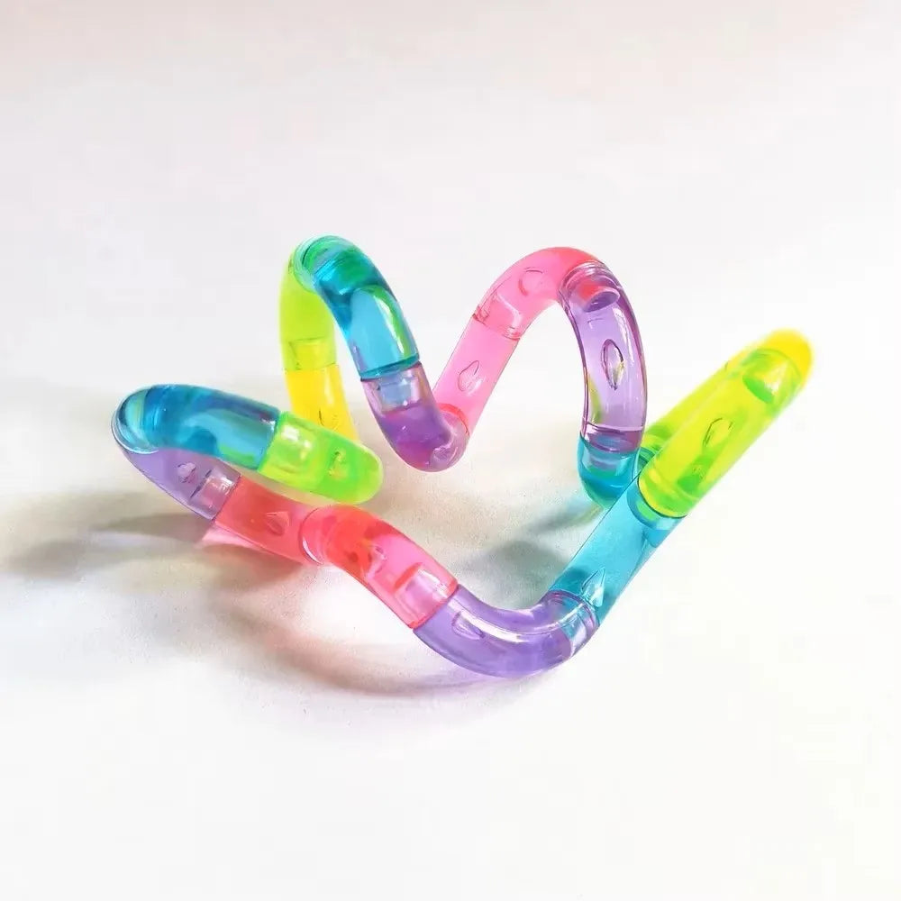 Deformable Rope Fun and Educational Fidget Toy Deformation Rope Knot Stress Relieving Toy Funny Gift for Kid Juguetes Antiestrés Peaceful Pleasures Health and Wellness Random 5 colors