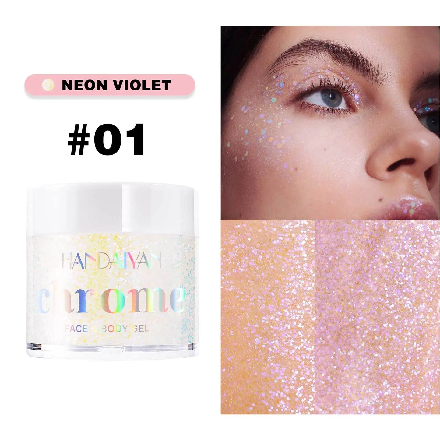 Face & Body Glitter Gel – Festival, Concert & Carnival Makeup