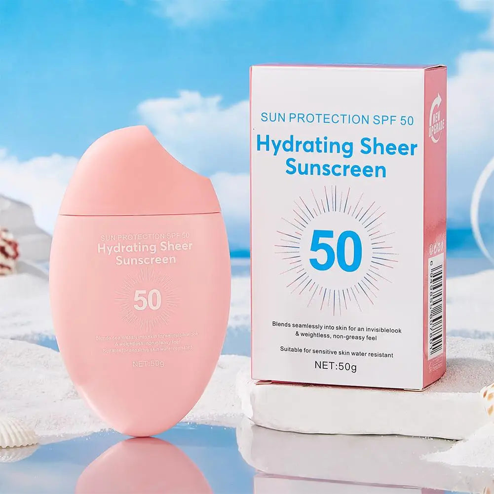 Facial Body Sakura Sunscreen Face Makeup Primer Sunblock Skin Protective Cream Oil-control Moisturizing SPF50 PA+++ Makeup Base Peaceful Pleasures Health and Wellness