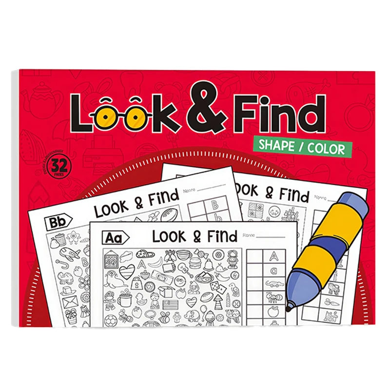 Children's Hidden Object Coloring Book Interactive Search Activity