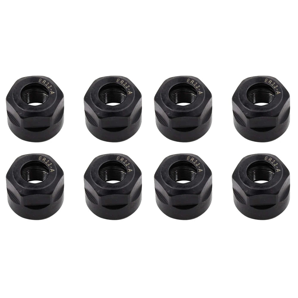 A36T-8Pcs ER11-A Type M14 Thread Collet Clamping Hex Nuts, For CNC Milling Chuck Holder Lathe Peaceful Pleasures Health and Wellness