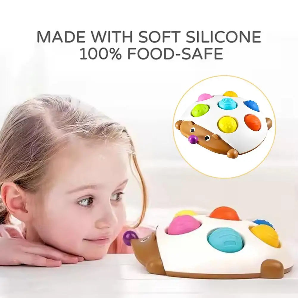 Hedgehog Bubble Sensory Toy | Baby Hand-Eye Coordination Sensory Fidget Toy Peaceful Pleasures Health and Wellness