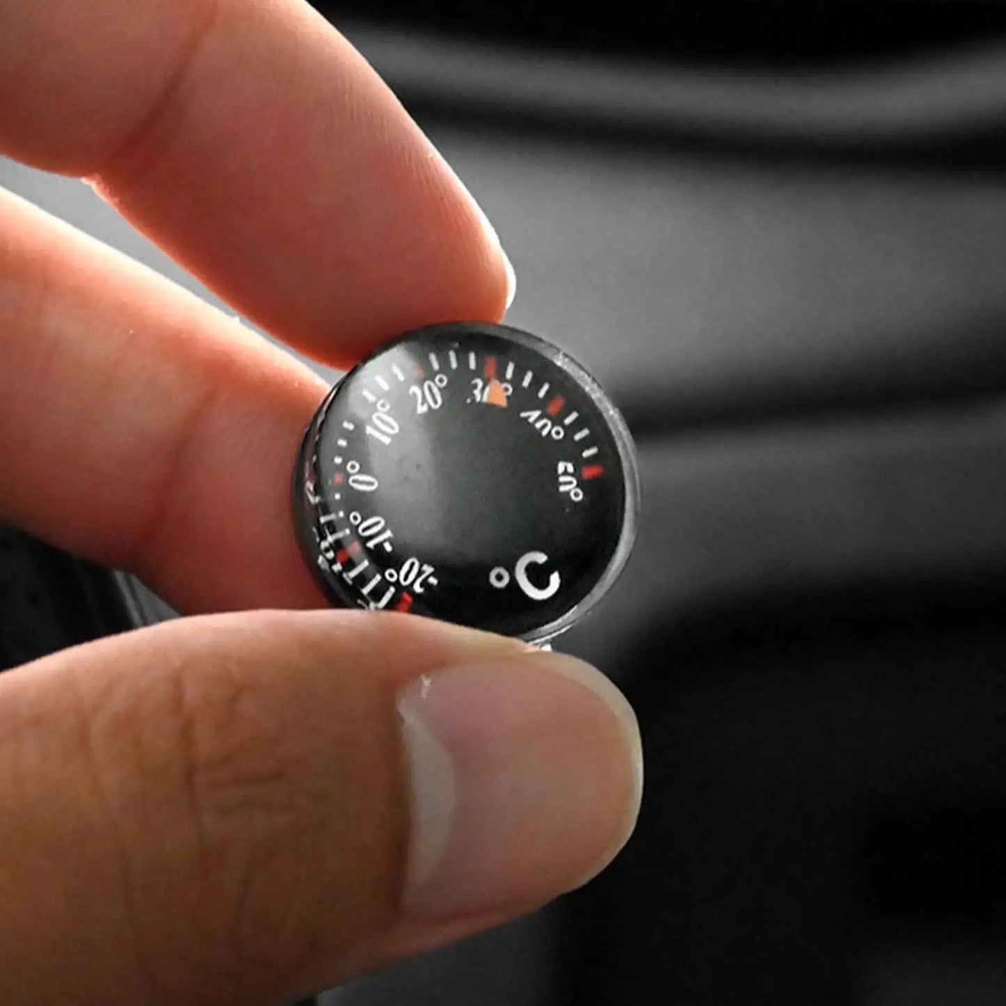 1-Piece Mini Car Thermometer Battery-free Dashboard Easy Stick Mount